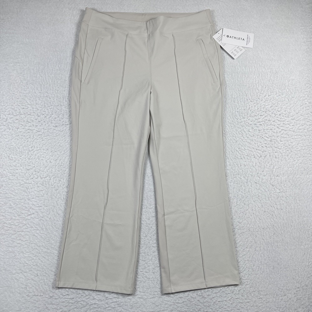 Athleta Pants Womens 18 Beige‎ Headlands Hybrid Casual Career Commuter Pant
